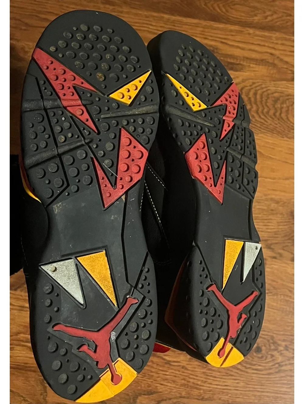 Air Jordan 7 Retro Citrus Black Red Yellow Size 7Y Sneakers